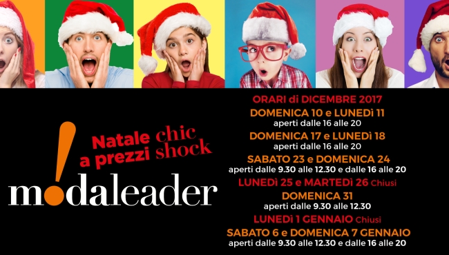 Orari di apertura Natale ’17 Orari di apertura Natale ’17